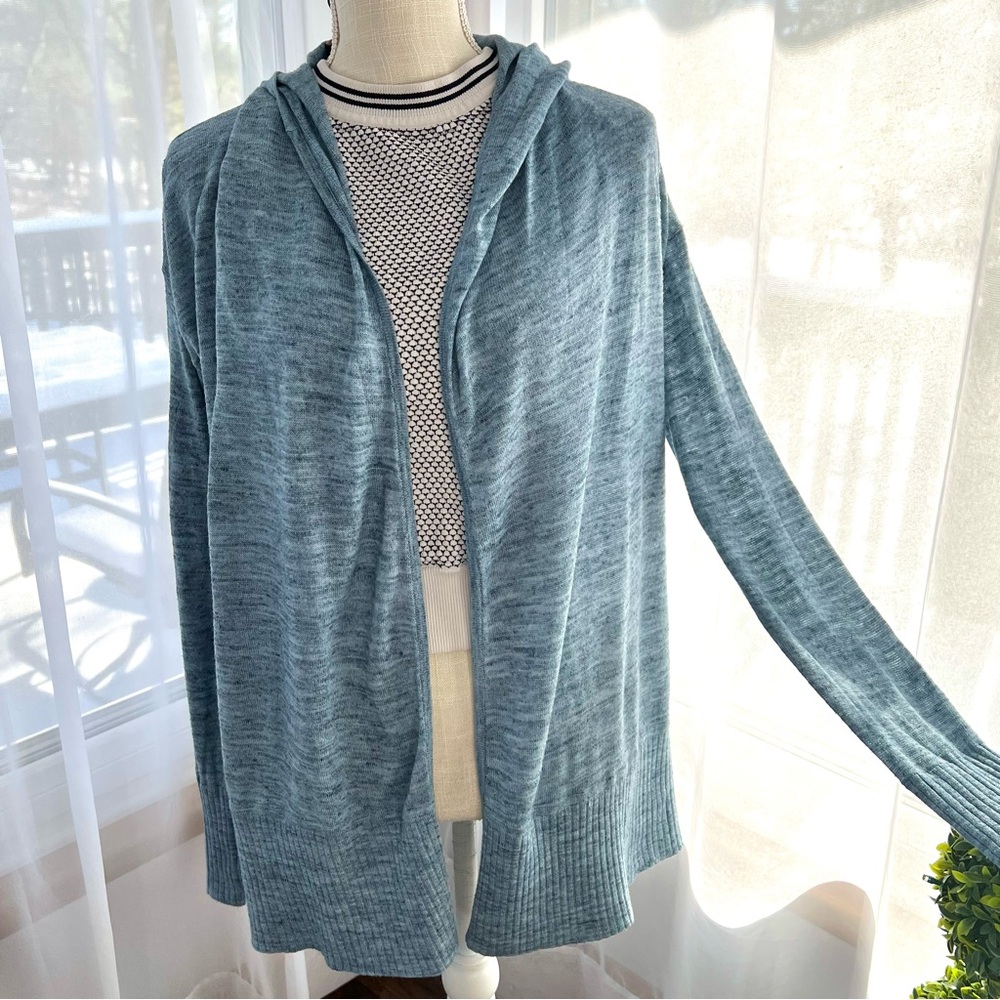 Lululemon Calm and Collected Wrap Heathered Sailboat Classic Navy Size Medium - Picture 2 of 16